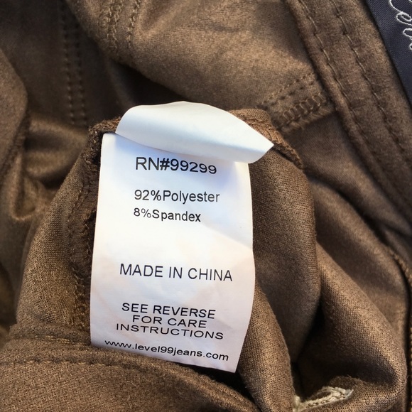 NWT Level 99 brown polyester pants 31 - Picture 6 of 6